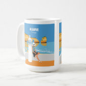 Algarve strandmeisje op  manier koffiemok (Voorkant links)