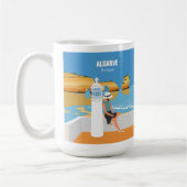 Algarve strandmeisje op  manier koffiemok (Links)