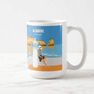 Algarve strandmeisje op  manier koffiemok