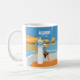 Algarve strandmeisje op  manier koffiemok
