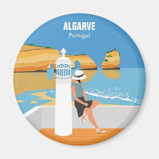 Algarve strandmeisje op  manier magneet (Voorkant)