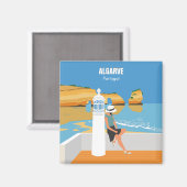 Algarve strandmeisje op  manier magneet (Voorkant / Achterkant)