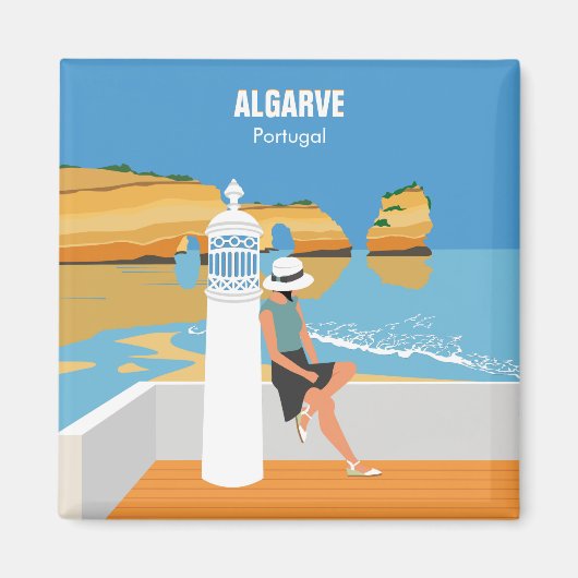 Algarve strandmeisje op  manier magneet (Voorkant)