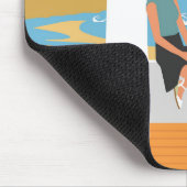 Algarve strandmeisje op  manier muismat (Hoek)