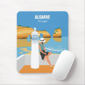 Algarve strandmeisje op  manier muismat (Met muis)