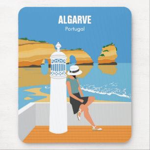 Algarve strandmeisje op  manier muismat