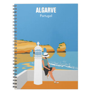 Algarve strandmeisje op manier notitieboek