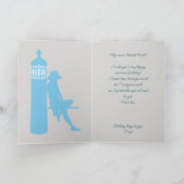 Algarve strandmeisje op  manier notitiekaartje (Binnen)