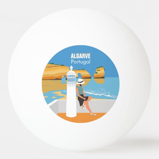 Algarve strandmeisje op  manier pingpongbal (Voorkant)