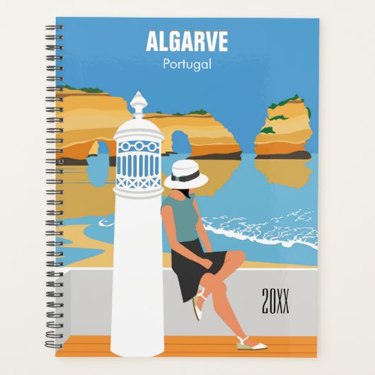 Algarve strandmeisje op  manier planner (Voorkant)