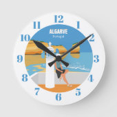 Algarve strandmeisje op  manier ronde klok (Voorkant)