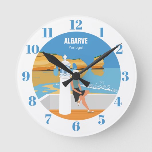 Algarve strandmeisje op  manier ronde klok (Voorkant)