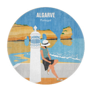 Algarve strandmeisje op  manier snijplank
