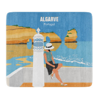 Algarve strandmeisje op  manier snijplank