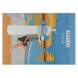 Algarve strandmeisje op  manier snijplank
