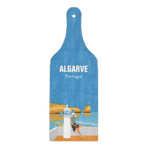 Algarve strandmeisje op manier snijplank