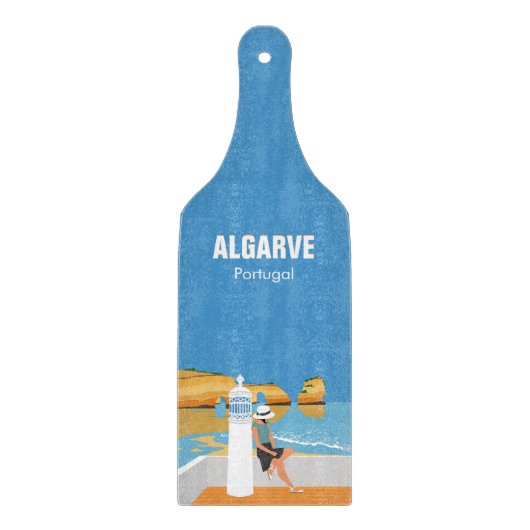 Algarve strandmeisje op  manier snijplank (Voorkant)
