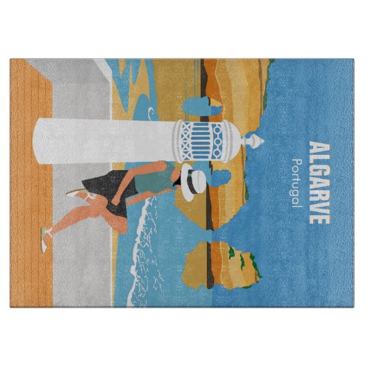 Algarve strandmeisje op  manier snijplank (Voorkant)