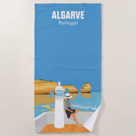 Algarve strandmeisje op  manier strandlaken