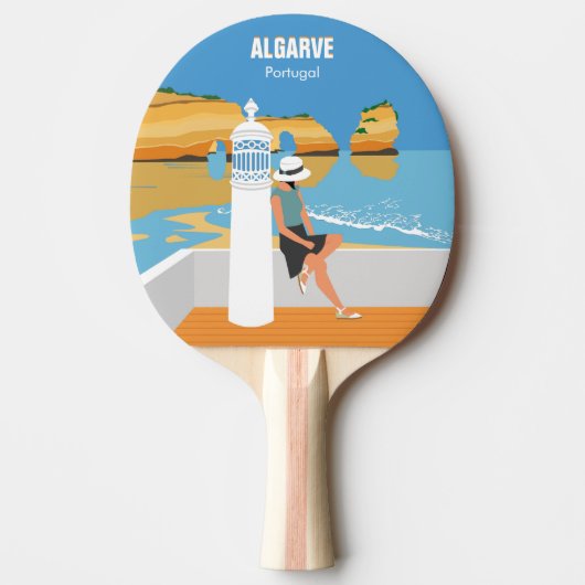 Algarve strandmeisje op  manier tafeltennisbatje (Voorkant)