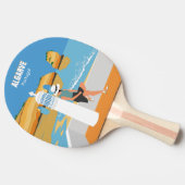 Algarve strandmeisje op  manier tafeltennisbatje (Zijkant)