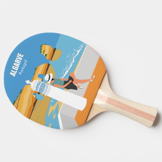 Algarve strandmeisje op  manier tafeltennisbatje (Zijkant)