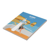 Algarve strandmeisje op  manier tegeltje (Zijkant)