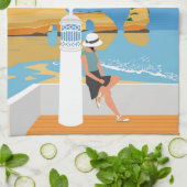 Algarve strandmeisje op  manier theedoek (Gevouwen)