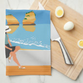 Algarve strandmeisje op  manier theedoek (Quarter Fold)