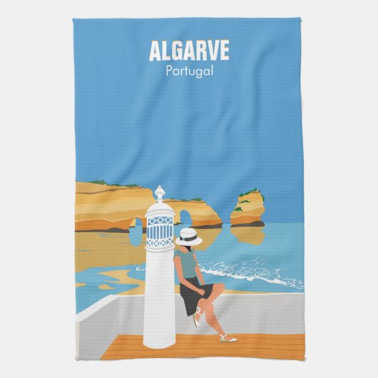 Algarve strandmeisje op  manier theedoek (Verticaal)