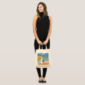 Algarve strandmeisje op manier tote bag (Voorkant (model))