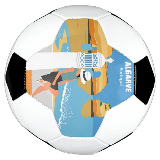Algarve strandmeisje op  manier voetbal (Gedraaid)