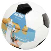 Algarve strandmeisje op manier voetbal (Drie kwart)