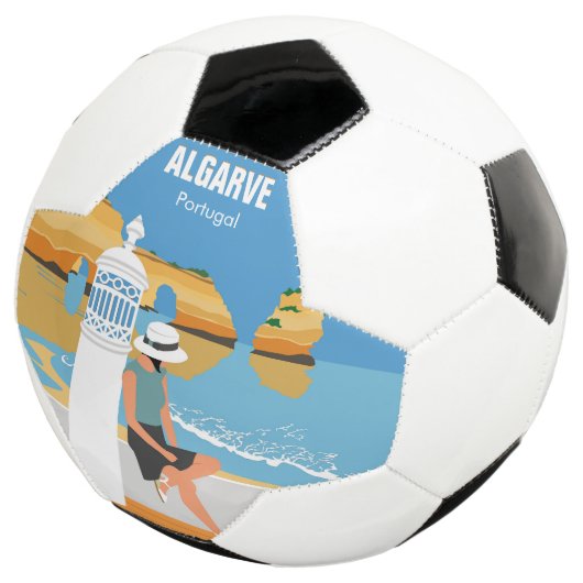 Algarve strandmeisje op  manier voetbal (Drie kwart)