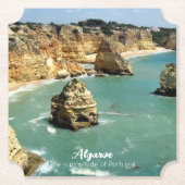 Algarve strandvakantie in Portugal Kartonnen Onderzetters (Voorkant)