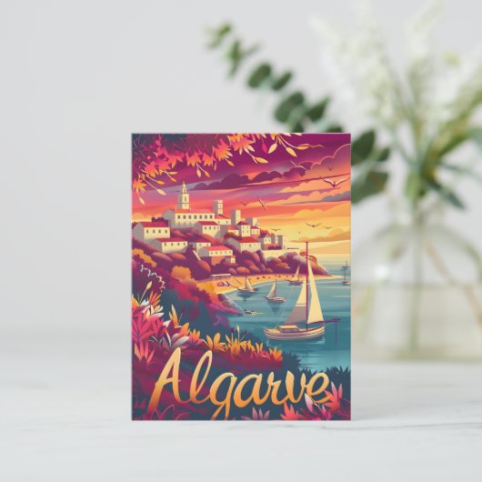 Algarve Sunset Briefkaart (Staand voorkant)