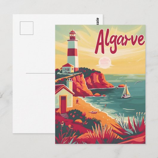 Algarve Vintage Briefkaart (Voorkant / Achterkant)