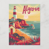 Algarve Vintage Briefkaart (Voorkant)