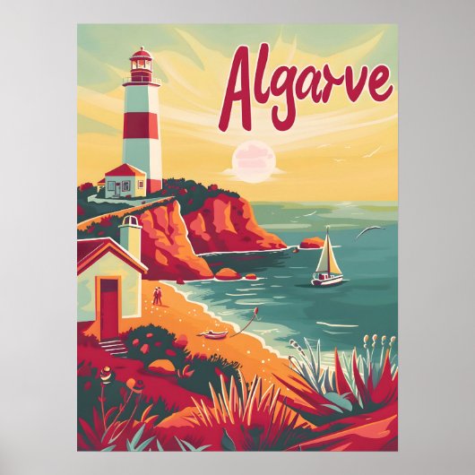 Algarve Vintage Poster (Voorkant)