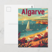Algarve Vintage reizen Briefkaart (Voorkant / Achterkant)