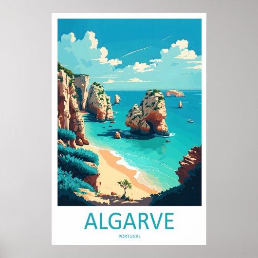 Algarve Vintage Ski Reispark Poster Nationaal (Voorkant)