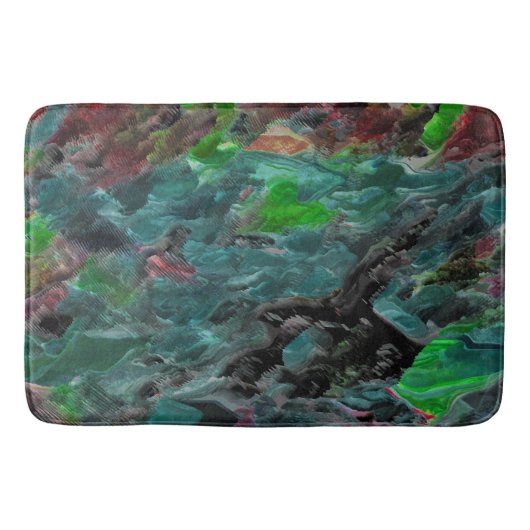 Algas ou corais do mar com efeito onda badmat (Voorkant)