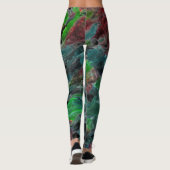 Algas ou corais do mar com efeito onda leggings (Achterkant)