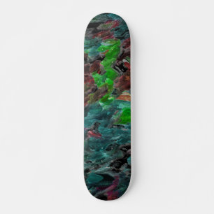 Algas ou corais do mar com efeito onda persoonlijk skateboard