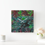 Algas ou corais do mar com efeito onda vierkante klok (Huis)