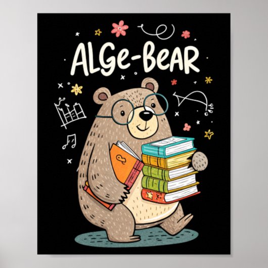 Alge-Bear Grappige Algebra Beer Poster (Voorkant)
