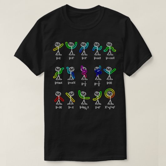 Algebra Dance Function Math Teacher Geek Gif T-shirt (Design voorkant)