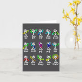 Algebra Dance Funny Graph Figures Math Kaart (Gele Bloem)