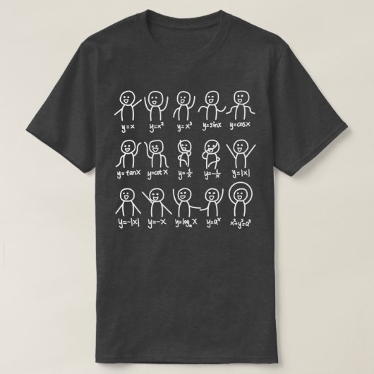 Algebra Dance Funny Graph Figures Wiskunde vergeli T-shirt (Design voorkant)