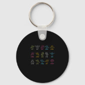 Algebra Dance Graph Figures Wiskunde Teacher Sleutelhanger (Achterkant)